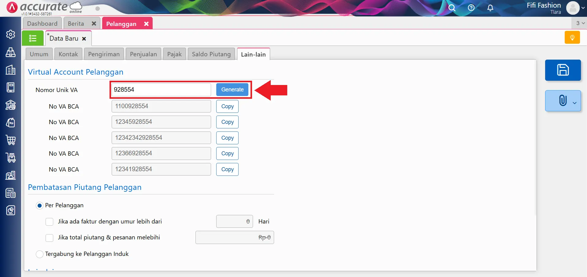 cara menggunakan VA BCA